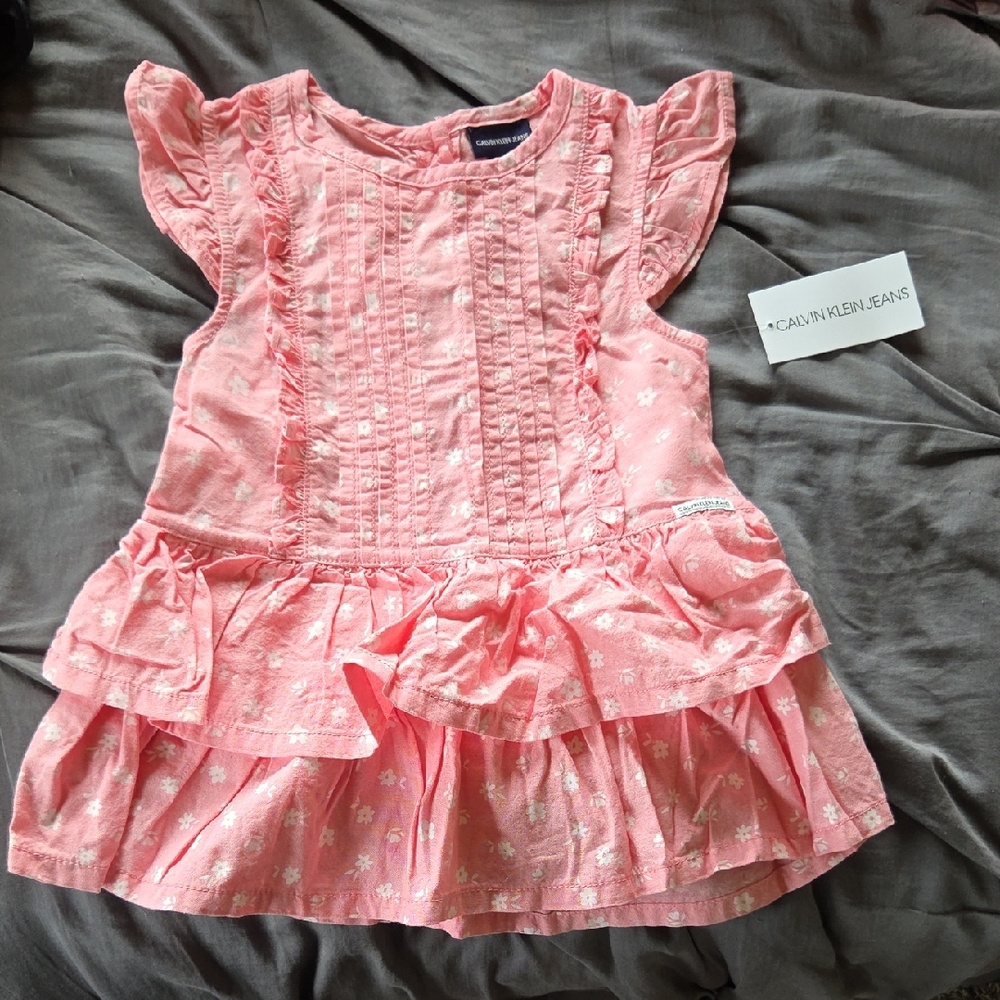 Calvin Klein Jeans Floral Pink Blouse for Kids